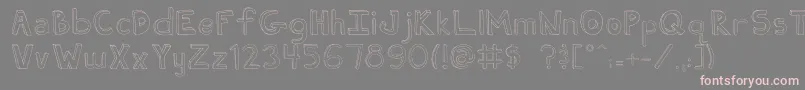 FhUgly-Schriftart – Rosa Schriften auf grauem Hintergrund