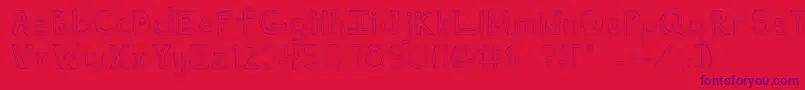 FhUgly Font – Purple Fonts on Red Background