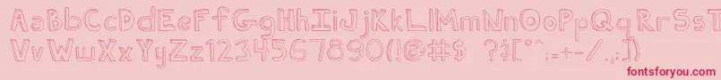 FhUgly Font – Red Fonts on Pink Background