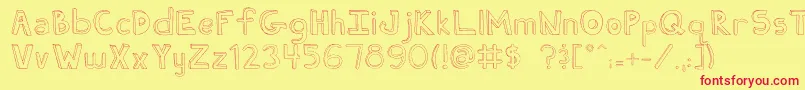 FhUgly Font – Red Fonts on Yellow Background