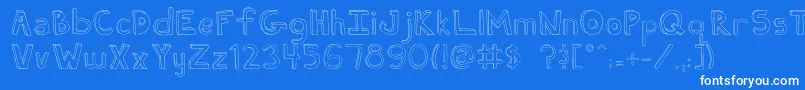 FhUgly Font – White Fonts on Blue Background