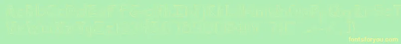 FhUgly Font – Yellow Fonts on Green Background