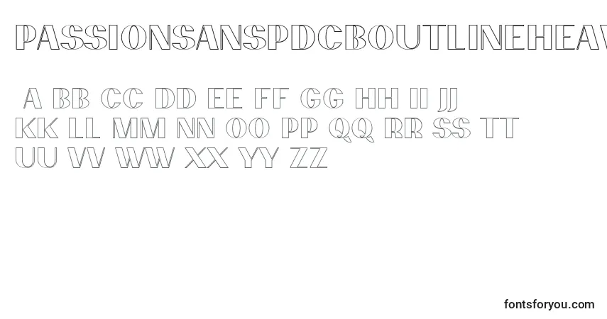 PassionsanspdcbOutlineheav Font – alphabet, numbers, special characters