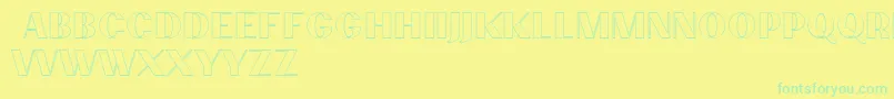 PassionsanspdcbOutlineheav Font – Green Fonts on Yellow Background