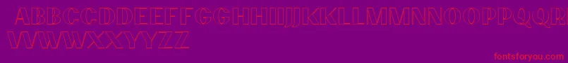 PassionsanspdcbOutlineheav Font – Red Fonts on Purple Background