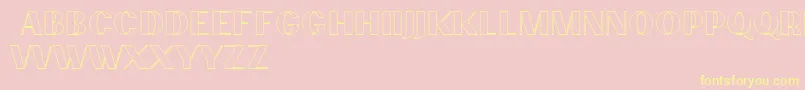 PassionsanspdcbOutlineheav Font – Yellow Fonts on Pink Background