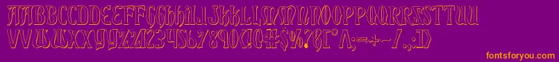 Xiphos3D Font – Orange Fonts on Purple Background