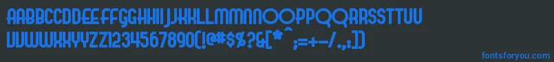 Weitere Informationen zur EvelynBold-Schriftart EvelynBold-Schriftart – Blaue Schriften auf schwarzem Hintergrund