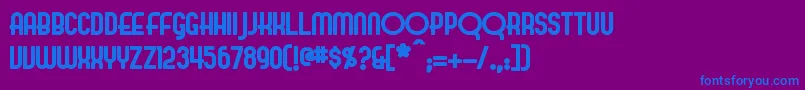 Weitere Informationen zur EvelynBold-Schriftart EvelynBold-Schriftart – Blaue Schriften auf violettem Hintergrund