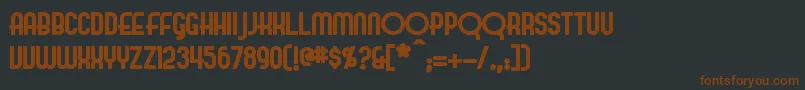 Шрифт EvelynBold – коричневые шрифты на чёрном фоне