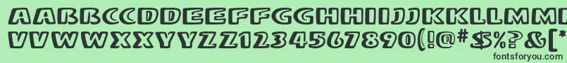 StereoMf Font – Black Fonts on Green Background