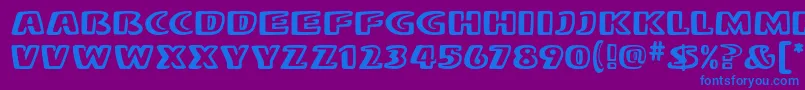 StereoMf Font – Blue Fonts on Purple Background