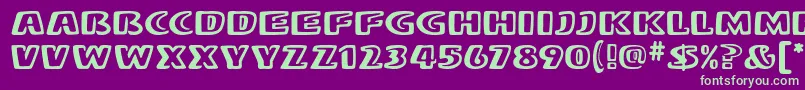 StereoMf Font – Green Fonts on Purple Background