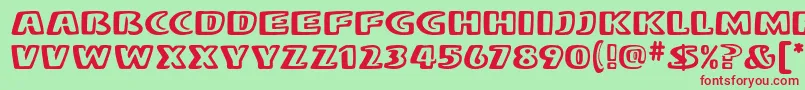 StereoMf Font – Red Fonts on Green Background