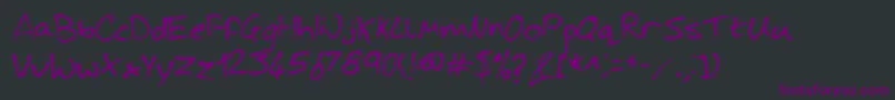 fuente JoshHandwriting – Fuentes Moradas Sobre Fondo Negro