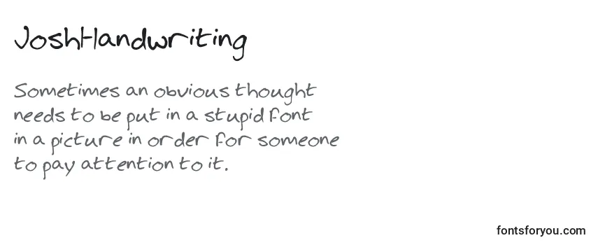 JoshHandwriting Font