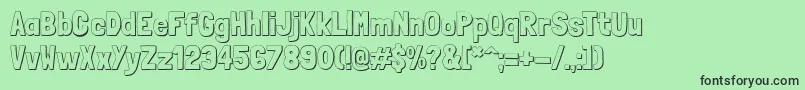LondrinashadowRegular Font – Black Fonts on Green Background