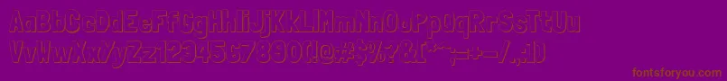 LondrinashadowRegular Font – Brown Fonts on Purple Background