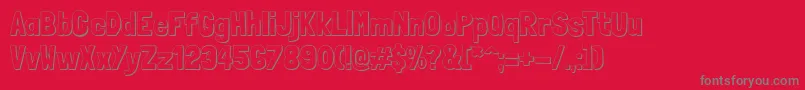 LondrinashadowRegular Font – Gray Fonts on Red Background