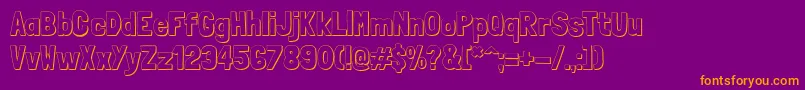 LondrinashadowRegular Font – Orange Fonts on Purple Background