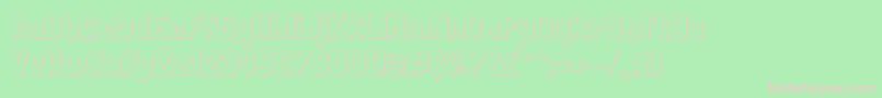 LondrinashadowRegular Font – Pink Fonts on Green Background
