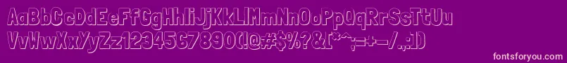 LondrinashadowRegular Font – Pink Fonts on Purple Background