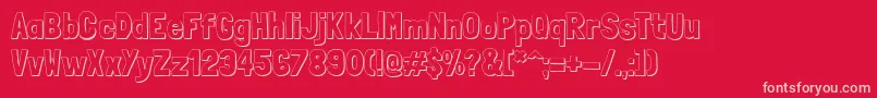 LondrinashadowRegular Font – Pink Fonts on Red Background