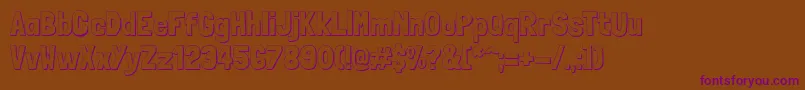 LondrinashadowRegular Font – Purple Fonts on Brown Background