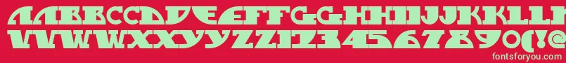 Mygasn Font – Green Fonts on Red Background