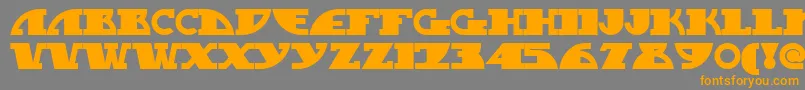 Mygasn Font – Orange Fonts on Gray Background