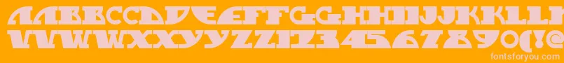 Mygasn Font – Pink Fonts on Orange Background
