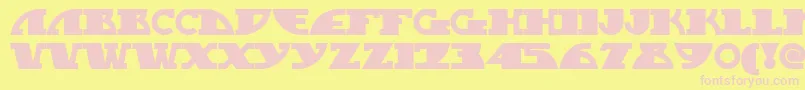 Шрифт Mygasn – розовые шрифты на жёлтом фоне
