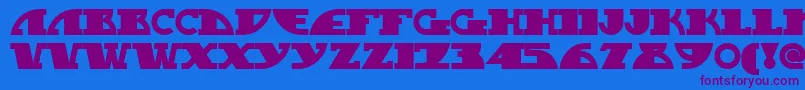 Mygasn Font – Purple Fonts on Blue Background