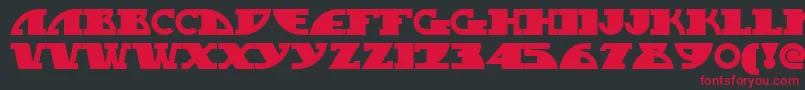 Mygasn Font – Red Fonts on Black Background