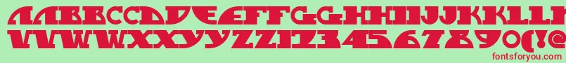 Mygasn Font – Red Fonts on Green Background