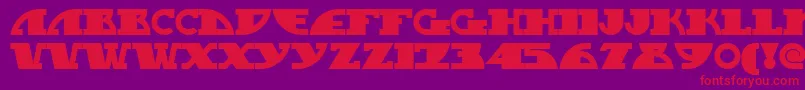 Mygasn Font – Red Fonts on Purple Background