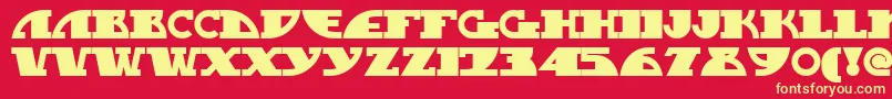 Mygasn Font – Yellow Fonts on Red Background