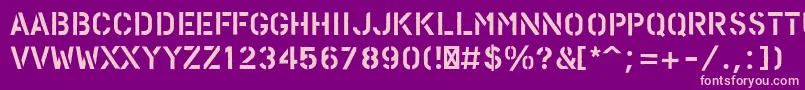 Lisätietoja PfstampsproRough-fontista PfstampsproRough-fontti – vaaleanpunaiset fontit violetilla taustalla