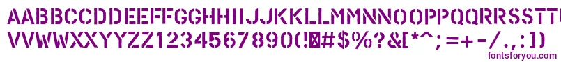 PfstampsproRough Font – Purple Fonts on White Background