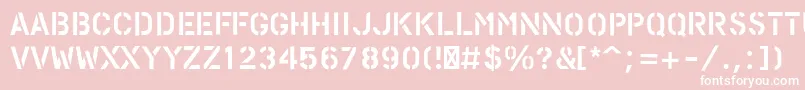 PfstampsproRough Font – White Fonts on Pink Background