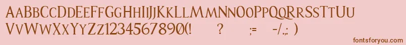 RiseOfKingdom Font – Brown Fonts on Pink Background