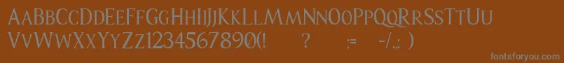 RiseOfKingdom Font – Gray Fonts on Brown Background