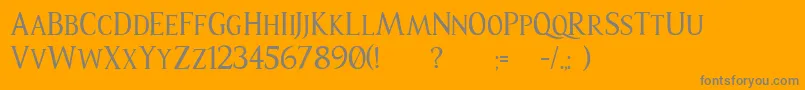 RiseOfKingdom Font – Gray Fonts on Orange Background