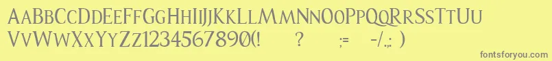 RiseOfKingdom Font – Gray Fonts on Yellow Background