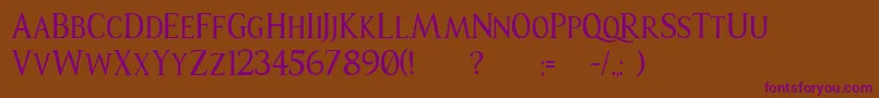 RiseOfKingdom Font – Purple Fonts on Brown Background