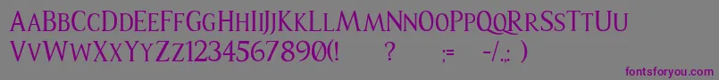 RiseOfKingdom Font – Purple Fonts on Gray Background