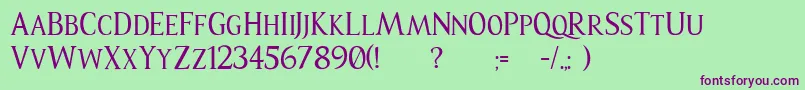 RiseOfKingdom Font – Purple Fonts on Green Background