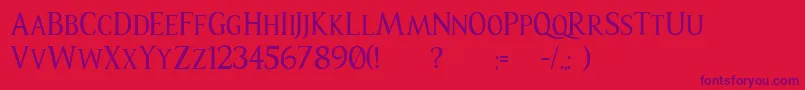 RiseOfKingdom Font – Purple Fonts on Red Background