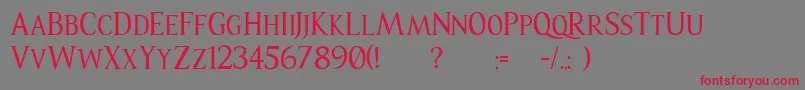 RiseOfKingdom Font – Red Fonts on Gray Background