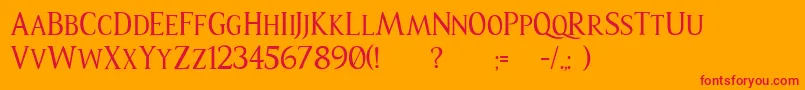 Подробнее о шрифте RiseOfKingdom Шрифт RiseOfKingdom – красные шрифты на оранжевом фоне